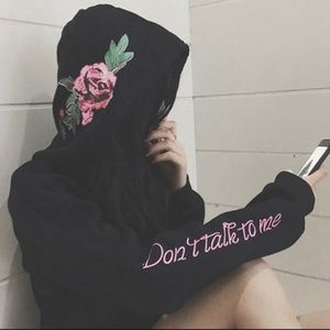 *PRICE FIRM* "Don't Talk to Me" Hoodie 🌸 (NWOT)